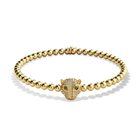 Fierce | 18k Gold | Crystal Cat Bracelet